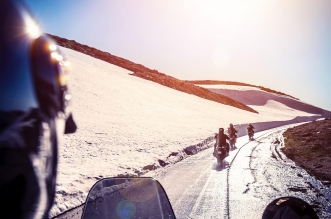 Jazda v zime na motocykli
