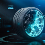 3D tlač pneumatík v modernom výrobnom procese, ilustrujúca inovatívnu budúcnosť výroby pneumatík.